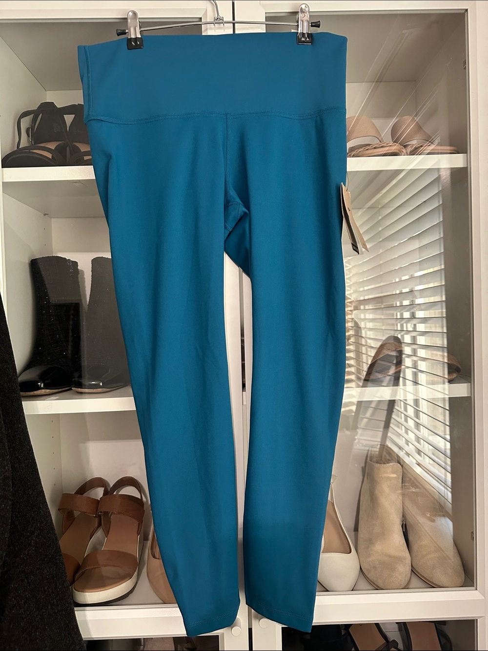 Nike Yoga Dri Fit 7/8 High Rise Teal Blue High-Waist Leggings